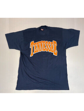 Vintage Best Fruit of the Loom Tennessee Volunteers Men Large Blue T-Shirt